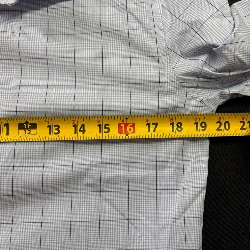 Banana Republic Light Blue Windowpane Dress Shirt